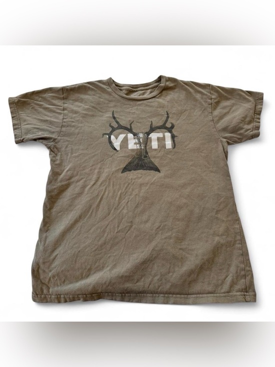 Yeti Tops - Yeti Olive Green Short-Sleeve Logo Tee